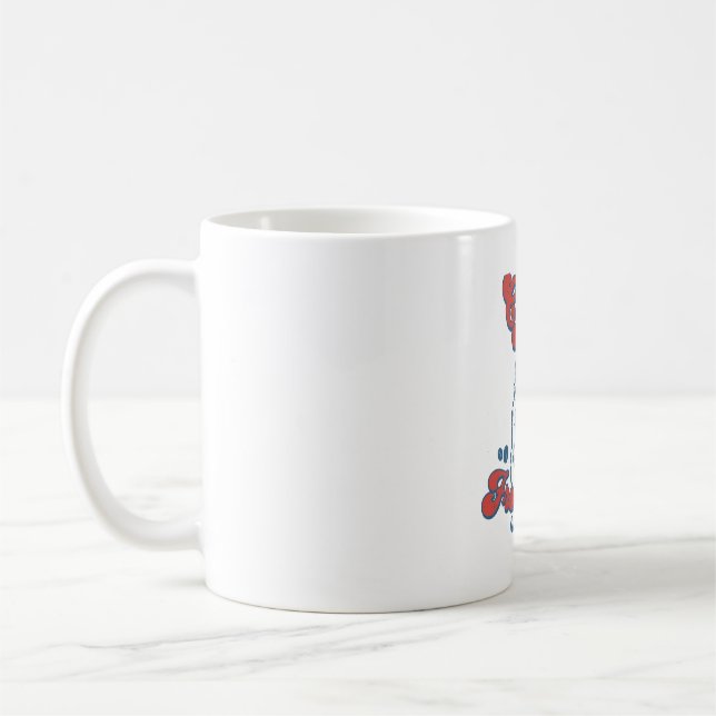 Kaffee und Frösche-Hunde-Illustration Kaffeetasse (Links)
