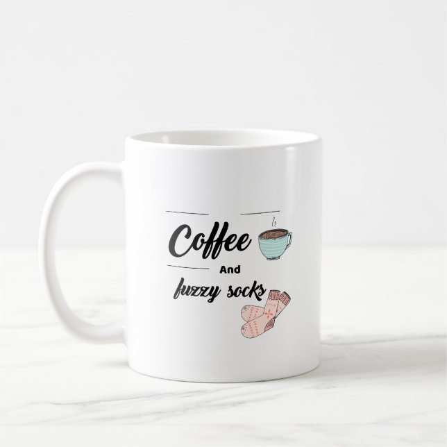 Kaffee und Fuzzy Socken Kaffeetasse (Links)