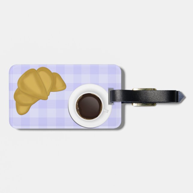Kaffee und Gebäck Gepäckanhänger (Rückseite horizontal)