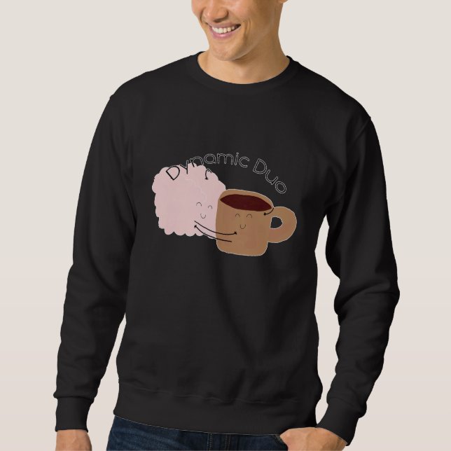 Kaffee und Gehirn sind das dynamische Duo! Sweatshirt (Vorderseite)