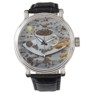 Kaffee und Gewürze Armbanduhr