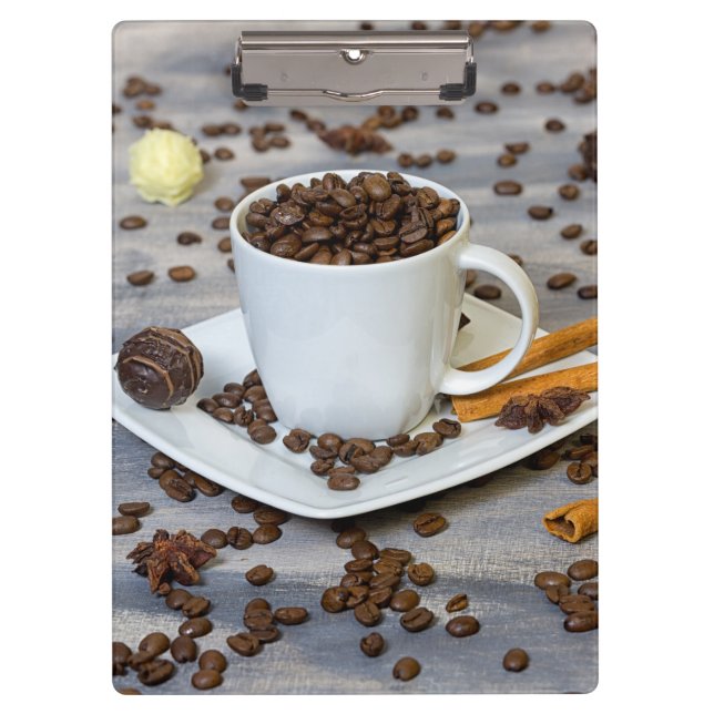 Kaffee und Gewürze Klemmbrett (Vorderseite)