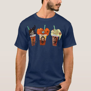 Kaffee und Horror Filme Beängstigend Halloween-Kaf T-Shirt