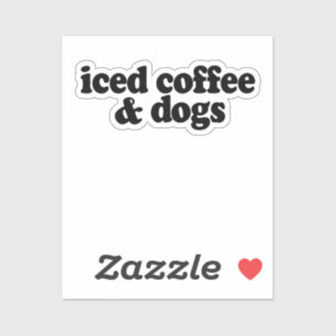Kaffee und Hunde Aufkleber