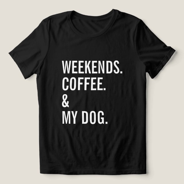 Kaffee- und Hundebesitzer am Wochenende Tri-Blend Shirt (Design Vorderseite)