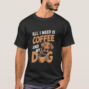 Kaffee- und Hundeliebhaber T-Shirt