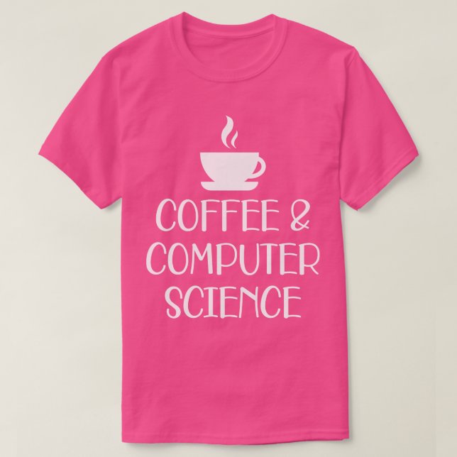 Kaffee und Informatik T-Shirt (Design vorne)