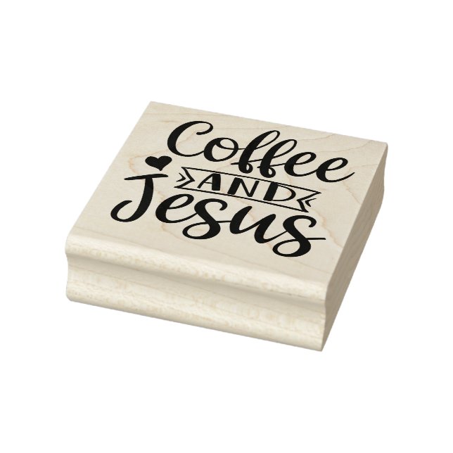 Kaffee und Jesus Gummistempel (Stempel)