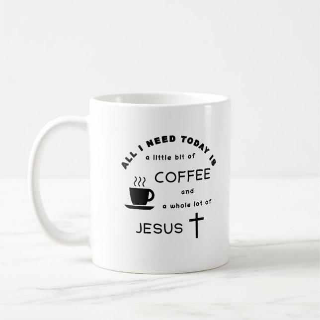 Kaffee und Jesus Kaffeetasse (Links)