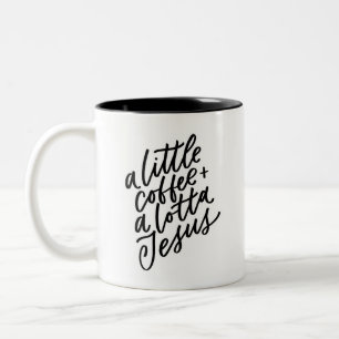 Kaffee und Jesus Zweifarbige Tasse
