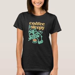 Kaffee und Katze  Kaffee Macht Mich Schläfrig T-Shirt