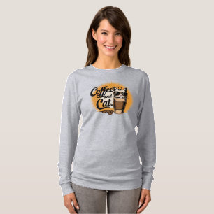 Kaffee und Katze T-Shirt