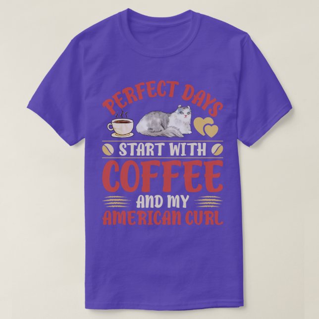 Kaffee und Katzen 6 T-Shirt (Design vorne)
