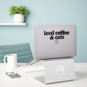 Kaffee und Katzen Aufkleber