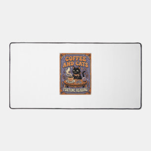 Kaffee und Katzen Kat Teeblätter Kaffee Schicksal  Schreibtischunterlage