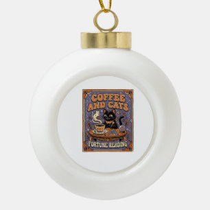 Kaffee Und Katzen Katze Teeblätter Kaffee Schicksa Keramik Kugel-Ornament