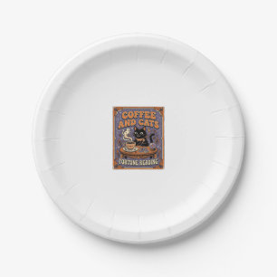 Kaffee Und Katzen Katze Teeblätter Kaffee Schicksa Pappteller