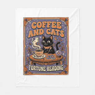 Kaffee und Katzen Katzen-Teeblätter Kaffees Schick Fleecedecke