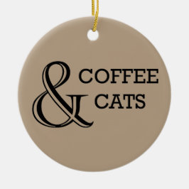 Kaffee und Katzen mit Foto Keramik Ornament