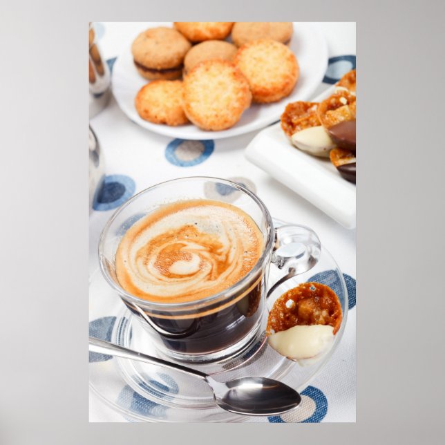 Kaffee- und Keksbecher Poster (Vorne)