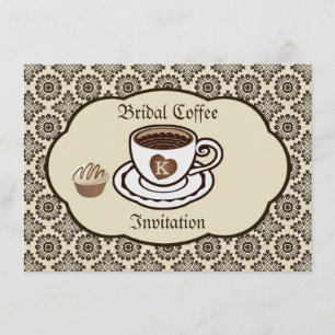 Kaffee und Kuchen, Damast Brauerei Einladung