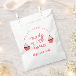 Kaffee und Kuchen mit Liebe gemacht Cupcake Geschenktütchen