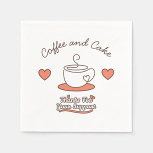 Kaffee und Kuchen Serviette