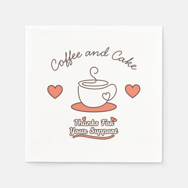 Kaffee und Kuchen  Serviette (Vorderseite)