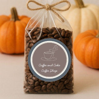 Kaffee- und Kuchenkaffee Quadratischer Aufkleber