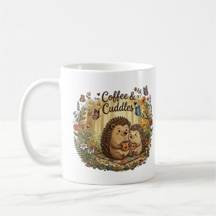 Kaffee und Kuschelzeit Süßes Igel-Pärchen Matching Kaffeetasse
