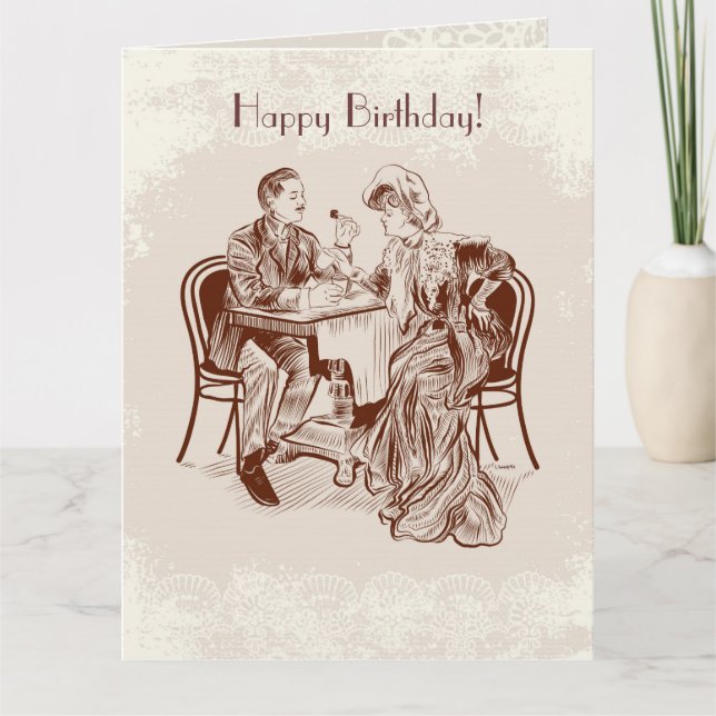 Kaffee und Liebe Karte (Vorderseite)