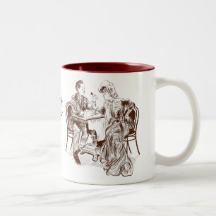 Kaffee und Liebe Zweifarbige Tasse