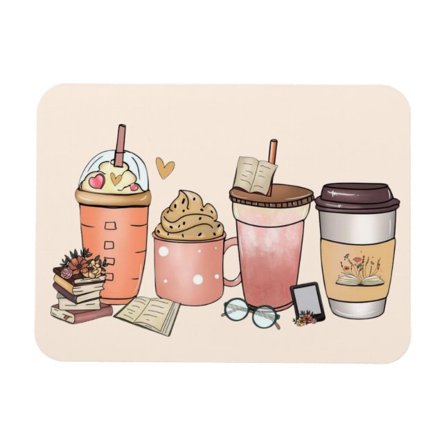 Kaffee und Literatur Magnet (Horizontal)