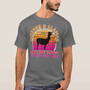 Kaffee und Llamas machen mich glücklich, dass ich T-Shirt
