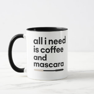 Kaffee und Mascara Tasse