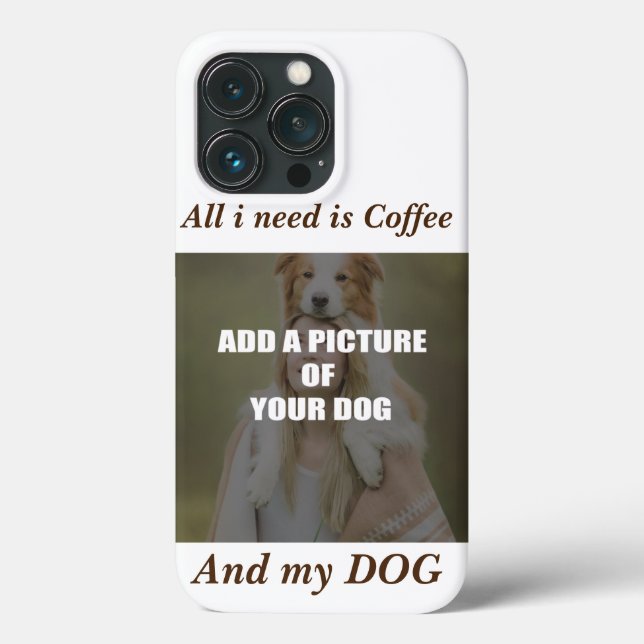 Kaffee und mein Hundebüt Kissen Case-Mate iPhone Hülle (Rückseite)