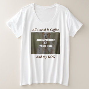 Kaffee und mein Hundebüt Kissen Große Größe T-Shirt
