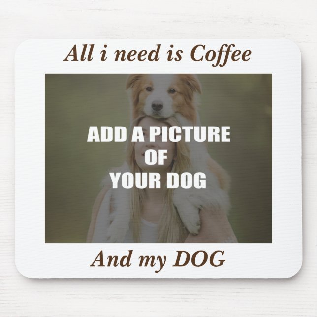 Kaffee und mein Hundebüt Kissen Mousepad (Vorne)