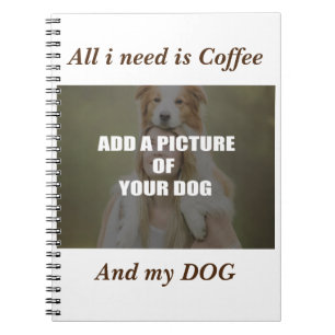 Kaffee und mein Hundebüt Kissen Notizblock