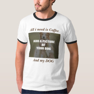 Kaffee und mein Hundebüt Kissen T-Shirt