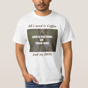 Kaffee und mein Hundebüt Kissen T-Shirt