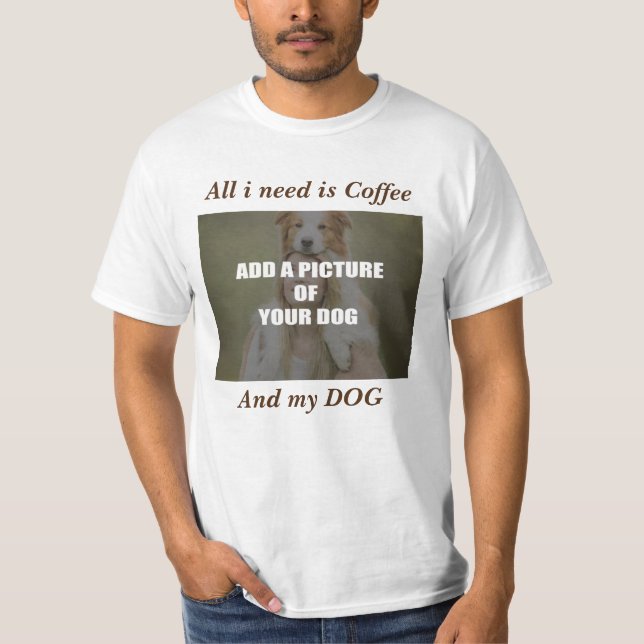 Kaffee und mein Hundebüt Kissen T-Shirt (Vorderseite)