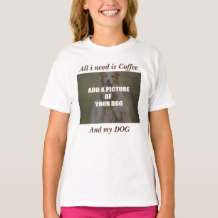 Kaffee und mein Hundebüt Kissen T-Shirt
