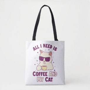 Kaffee und meine Katze Katze Daddy Cat Mama Cat Lo Tasche