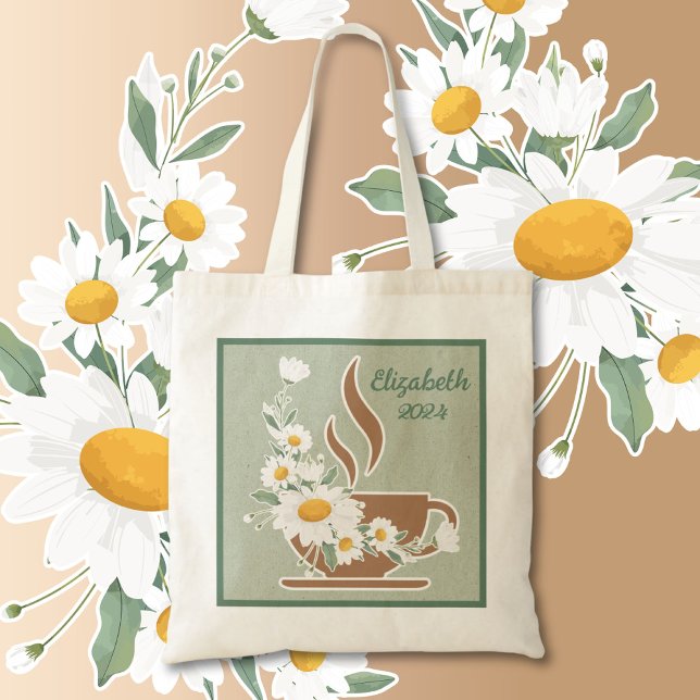 Kaffee und Milchprodukte Tragetasche (COFFEE & DAISIES TOTE)