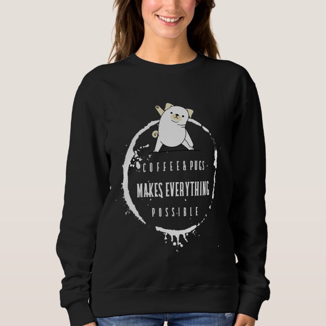 Kaffee und Mops Klassischer T - Shirt 249 (Vorderseite)