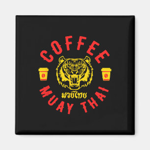 Kaffee und Muay Thai Lustiges Mma Kickboxen Gesche Magnet