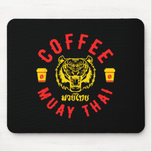 Kaffee und Muay Thai Lustiges Mma Kickboxen Gesche Mousepad