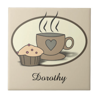 Kaffee-und Muffin-kundenspezifische Fliesen für