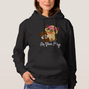 Kaffee und niedlicher Mops Hund Funny Mops Shirt C